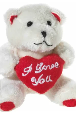 Seizoensaanbieding Heunec pluche knuffelbeertje - 10 cm - I LOVE YOU hartje