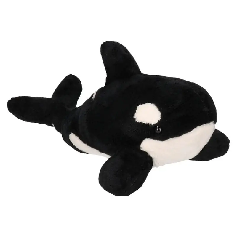 Orka knuffel - pluche - 36 cm - wit/zwart - zeedier Express Levering
