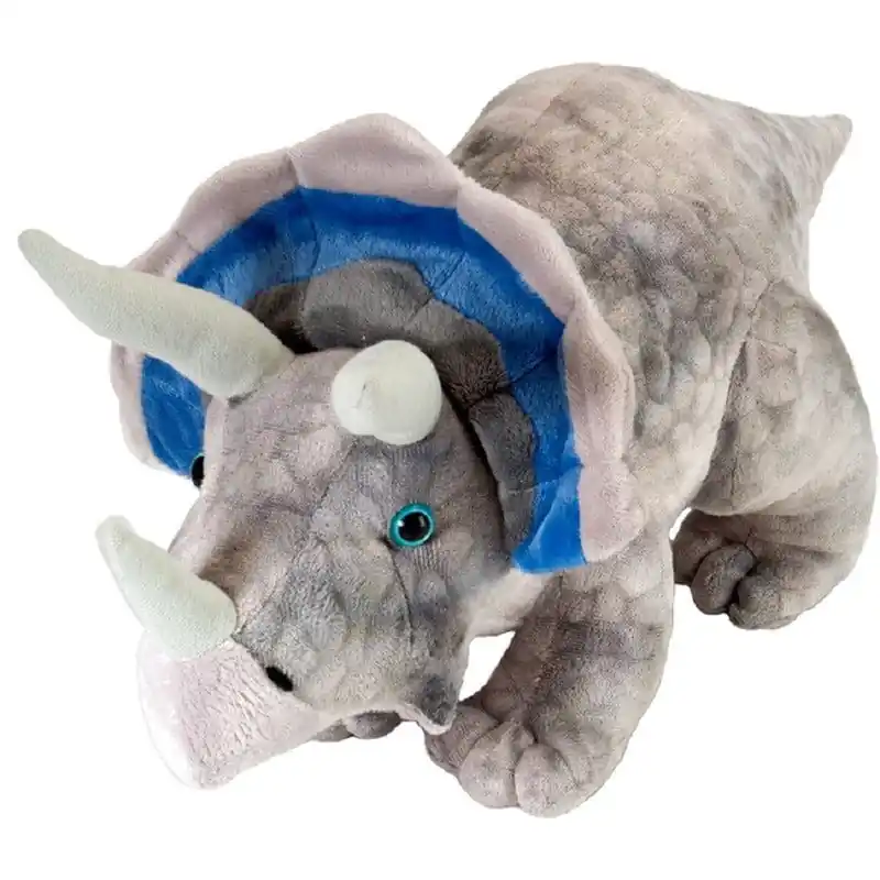Hete Deal Wild Republic Triceratops knuffel - grijs pluche - 25 cm