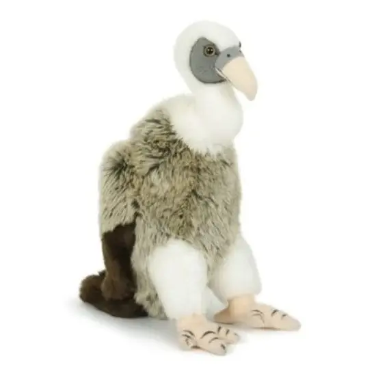Pluche gier knuffel - wit/grijs - 30 cm - roofvogel Aanbieding