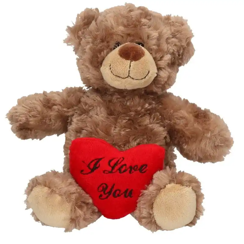 Betrouwbaar Bruin pluche knuffelbeertje - I Love You hartje - 24 cm