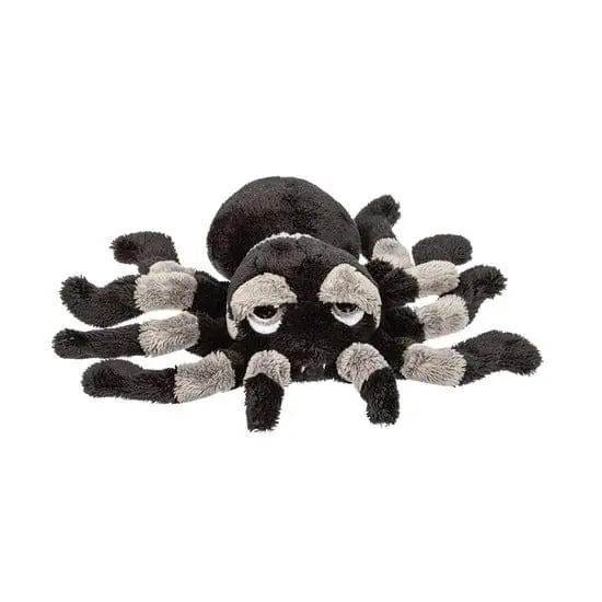Fabrieksprijs Pluche vogelspin knuffel - zwart/grijs - 13 cm - spin