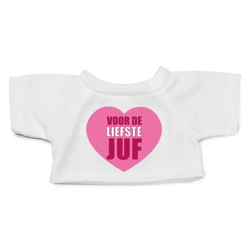 Clothies knuffelkleding voor juf - wit - maat M Tijdelijk Beschikbaar