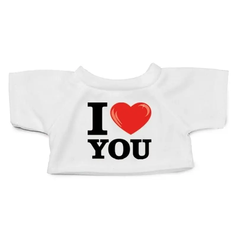 Clothies knuffelkleding I love you T-shirt wit - XL Betrouwbaar