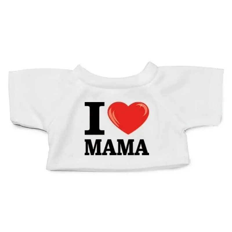 Koopje Clothies knuffel kleding - I love mama shirt - wit - XL