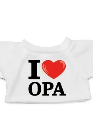 Clothies knuffel kleding - wit - I love opa - XL Favoriet