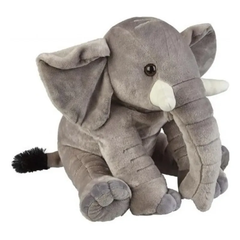 Lage Prijs Olifant knuffel - pluche - grijs - 38 cm - dierenknuffel