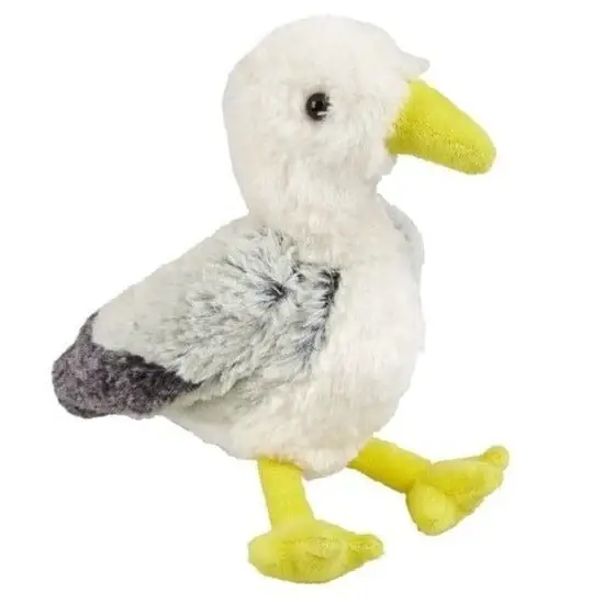 Populair Pluche zeemeeuw knuffel - wit/grijs - 20 cm - vogel