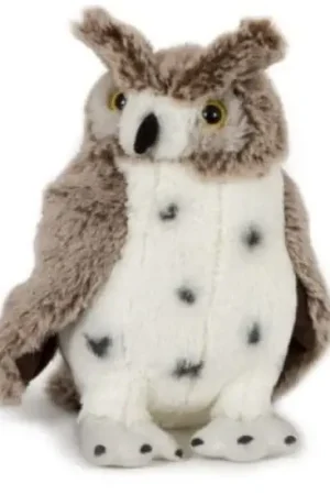 Heunec oehoe uil knuffel - pluche - 20 cm - bruin wit - vogel Laatste Kans