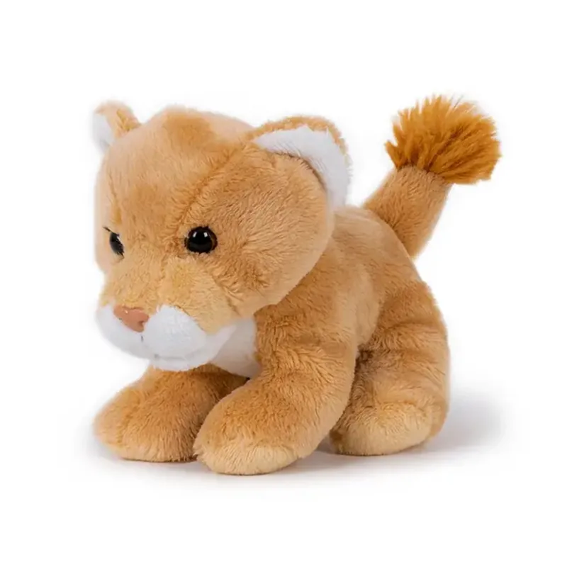Koop Online Semo leeuwin knuffel - pluche - 13 cm - bruin - kraalogen
