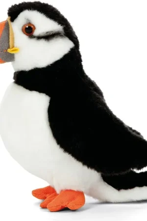 Living Nature papegaaiduiker knuffel - pluche - 20 cm - zeevogel Korting