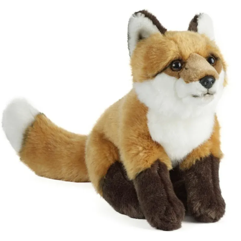 Living Nature vos knuffel - pluche - 39 cm - bosdier - knuffel Op = Op