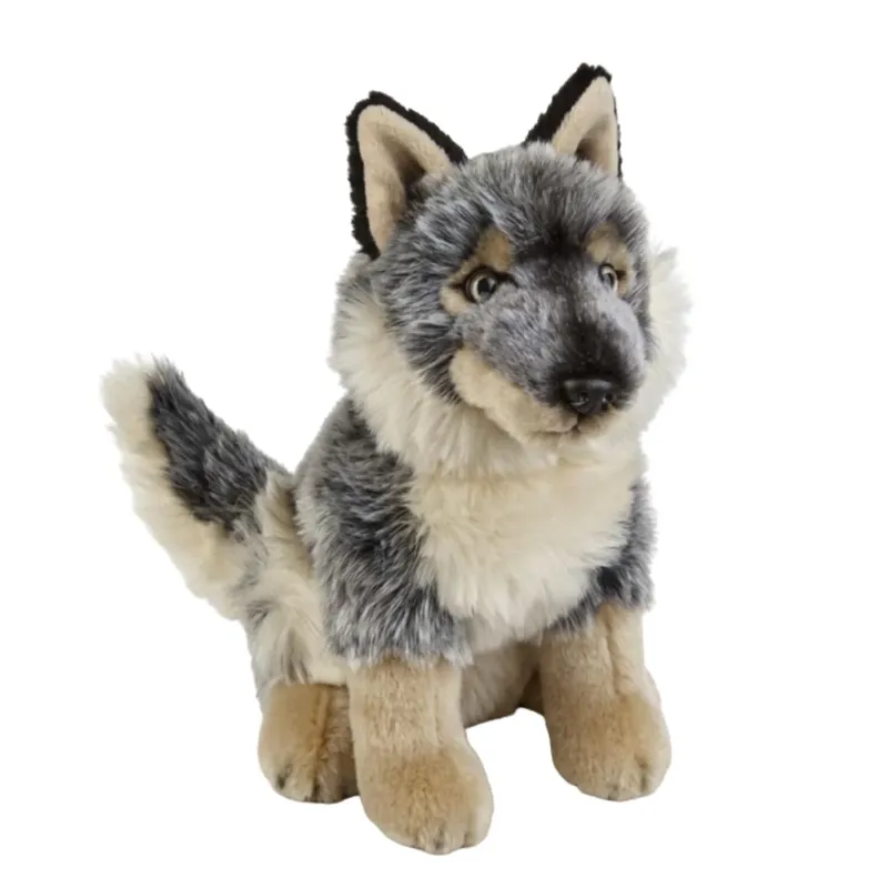 Ravensden wolf knuffel - pluche - grijs - 28 cm - bosdieren Hoge Kwaliteit