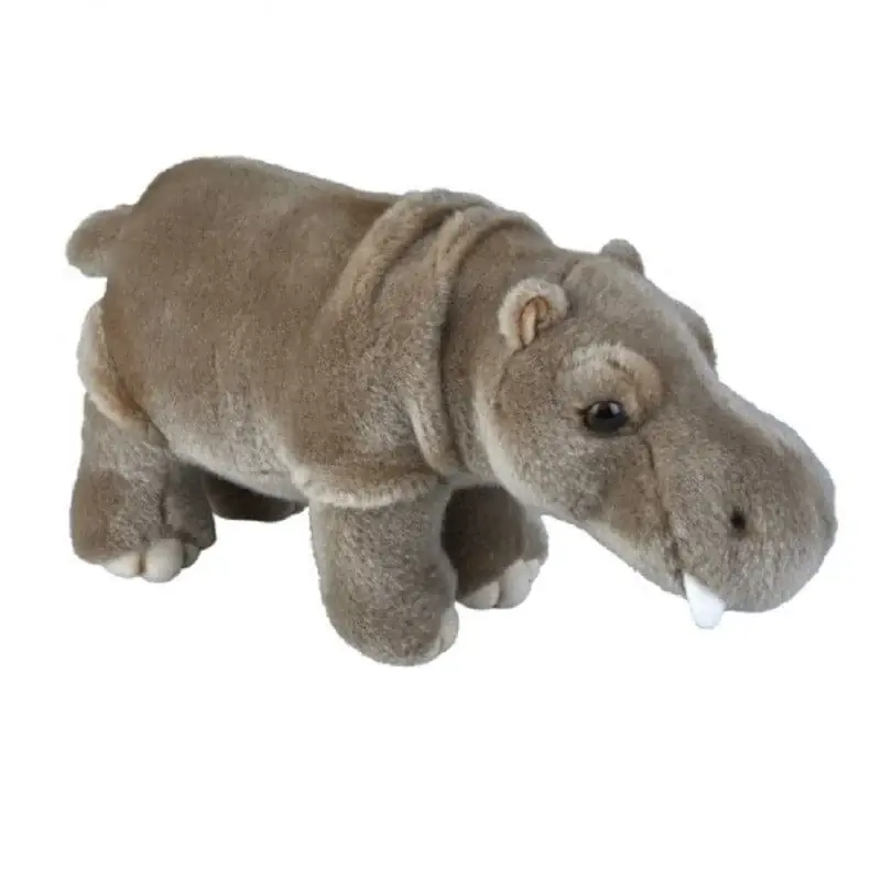 Ravensden nijlpaard knuffel - pluche - grijs - 28 cm - wilde dieren Veilige Betaling