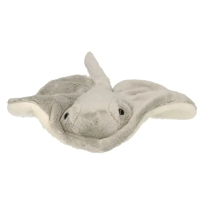 Merkproduct Pluche grijze pijlstaartrog knuffel - 25 cm - speelgoed