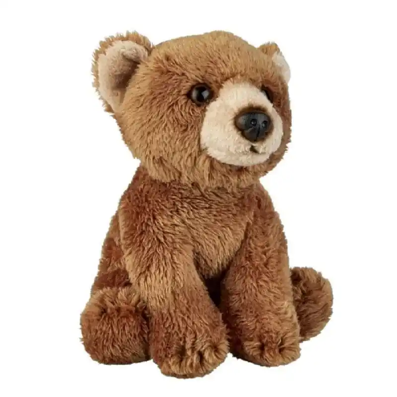Pluche bruine beer knuffel - 15 cm - pluche - knuffeldier - kinderen Direct Verzonden