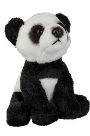 Weekendaanbieding Ravensden panda knuffel - pluche - zwart/wit - 15 cm