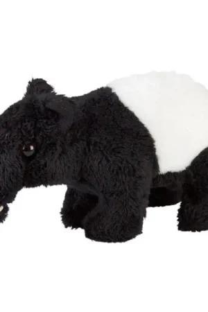 Superprijs Ravensden tapir knuffel - pluche - zwart/wit - 15 cm - jungle dieren