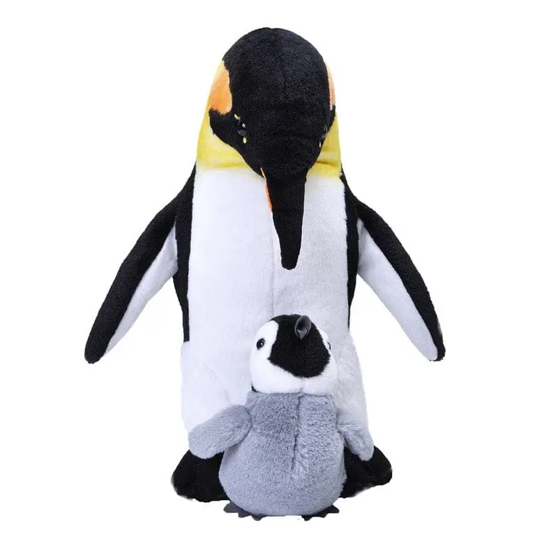 Uitverkoop Wild Republic keizerspinguïn knuffel - pluche - 38 cm - met jong - pinguïn knuffel