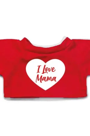 Alleen Vandaag Knuffelkleding I Love Mama - rood shirt - maat M - Clothies