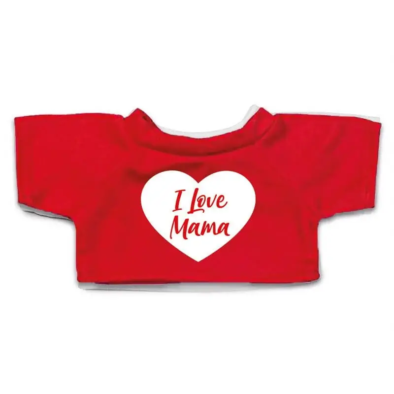 Alleen Vandaag Knuffelkleding I Love Mama - rood shirt - maat M - Clothies