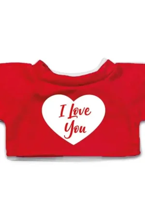 Clothies knuffelkleding hartje - rood T-shirt - maat M Korting