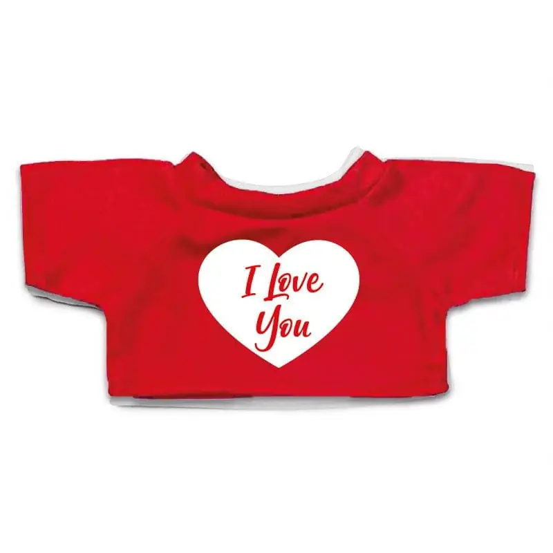 Clothies knuffelkleding hartje - rood T-shirt - maat M Korting
