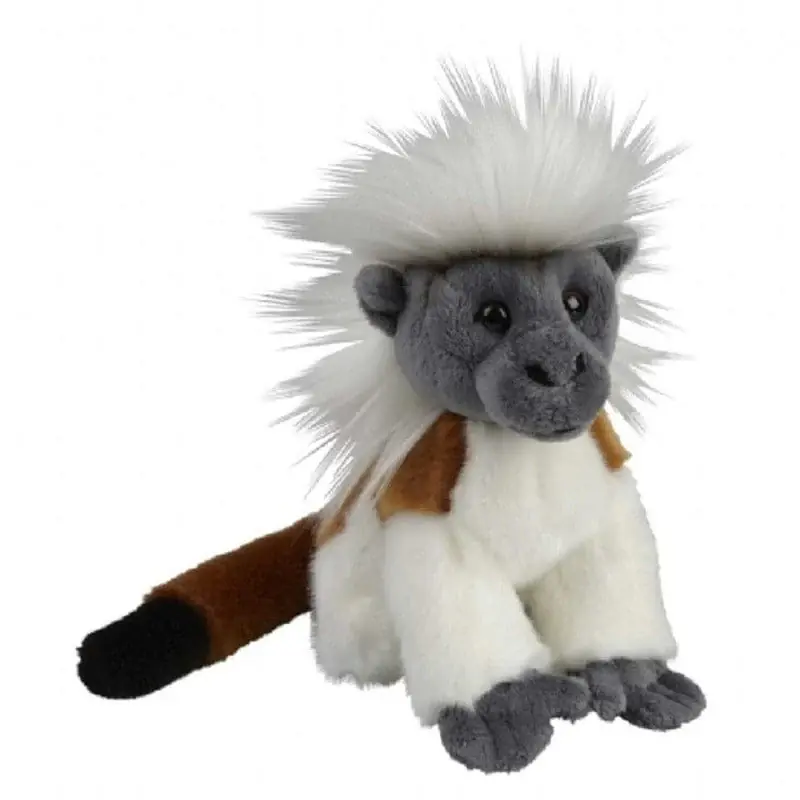 Pinché aapje knuffel - pluche - 18 cm - bruin/wit Beperkte Voorraad