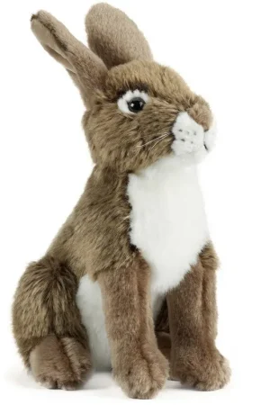 Living Nature konijn knuffel - pluche - bruin - 30 cm - zittend Exclusieve Aanbieding