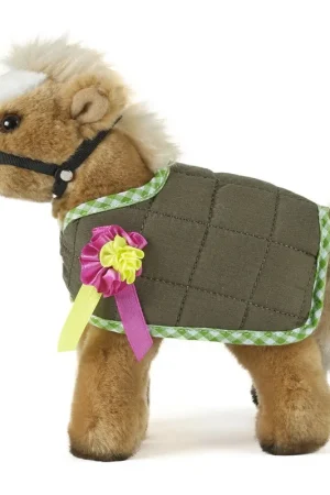 Op = Op Living Nature paard/pony knuffel - pluche - 23 cm - bruin