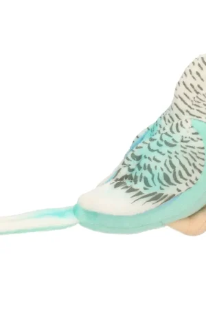 Living Nature grasparkiet knuffel - blauw - met geluid - 14 cm Alleen Vandaag