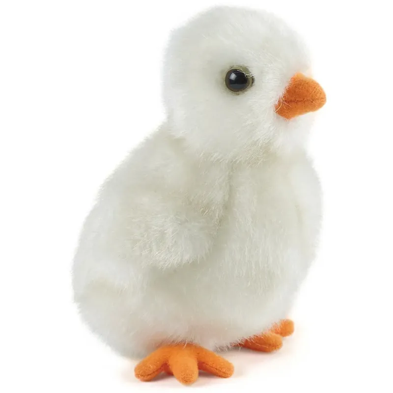 Lage Kosten Pluche wit kuikentje knuffel - 12 cm - speelgoed