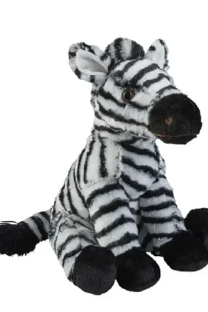 Seizoensaanbieding Ravensden zebra knuffel - pluche - zwart/wit - 30 cm - safari