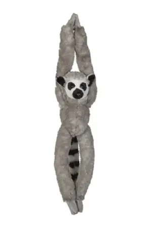 Actieprijs Ringstaart maki knuffel - pluche - grijs - 65 cm - hangend