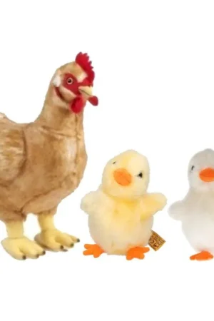Pluche kip met kuiken knuffel - boerderijdieren - zacht Speciale Aanbieding