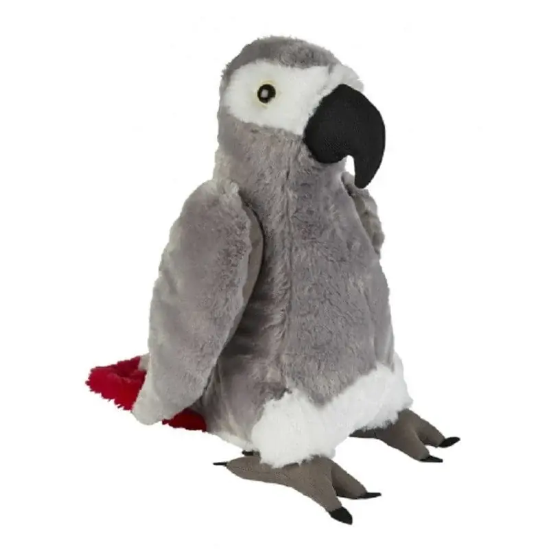 Grijze roodstaartpapegaai knuffel - pluche - 30 cm Actieprijs