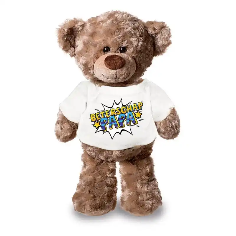 Knuffel teddybeer beterschap papa - pluche - 24 cm Must-Have