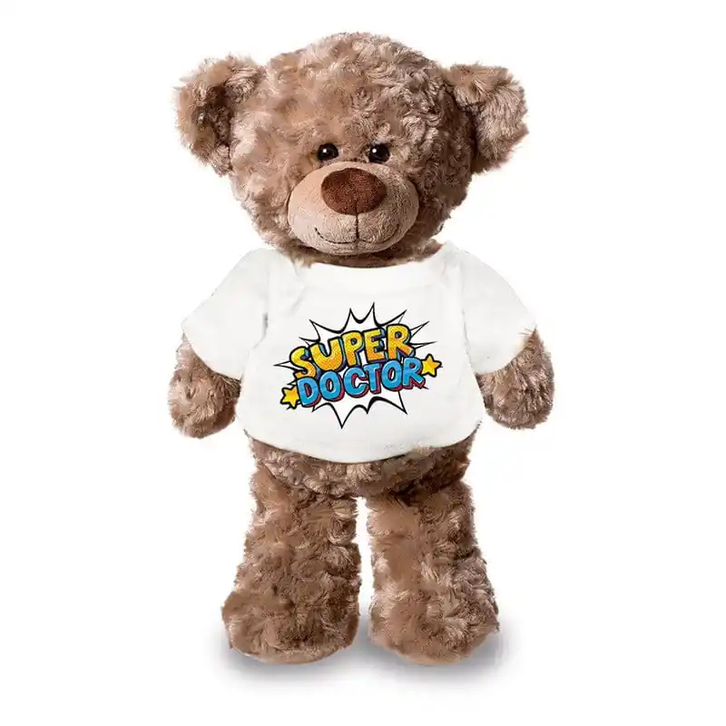 Direct Verzonden Super dokter teddybeer - pluche - 24 cm - met shirt