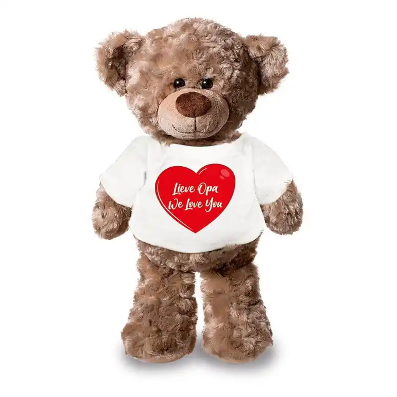 Favoriet Opa teddybeer knuffel - pluche - 24 cm - met shirt