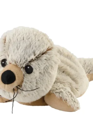 Tijdelijk Beschikbaar Warmies zeehond knuffel - beige - 31 cm - magnetronknuffel