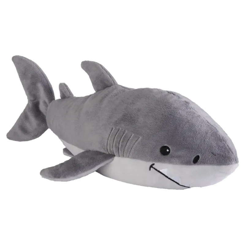 Warmies haai warmteknuffel - pluche - 33 cm - magnetronknuffel Op = Op