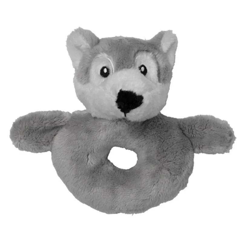Nature Planet wolf rammelaar - pluche - 10 x 15 cm - baby speelgoed Bestel Nu