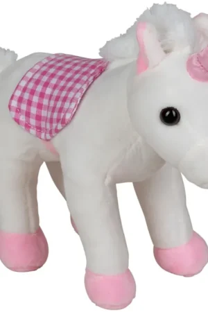 Bestel Nu Pluche eenhoorn knuffel - wit/roze - 20 cm - speelgoed