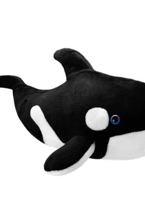 Wild Planet orka knuffel - pluche - 38 cm - zwart wit Express Levering