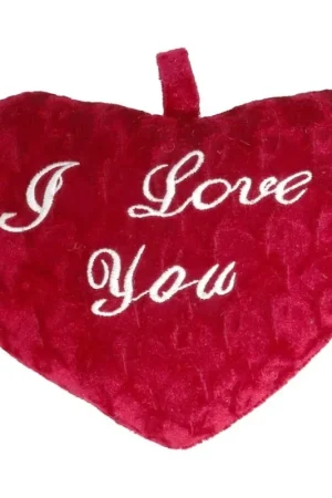Pluche rood hart kussen - I Love You - 24 x 19 x 7 cm Direct Beschikbaar