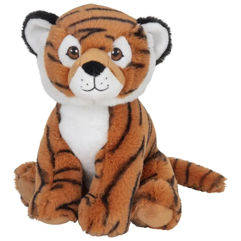 Nature Planet tijger knuffel - pluche - bruin - 25 cm Voordeelprijs