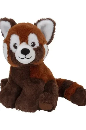 Aanbieding Nature Planet rode panda knuffel - pluche - 21 cm - speelgoed