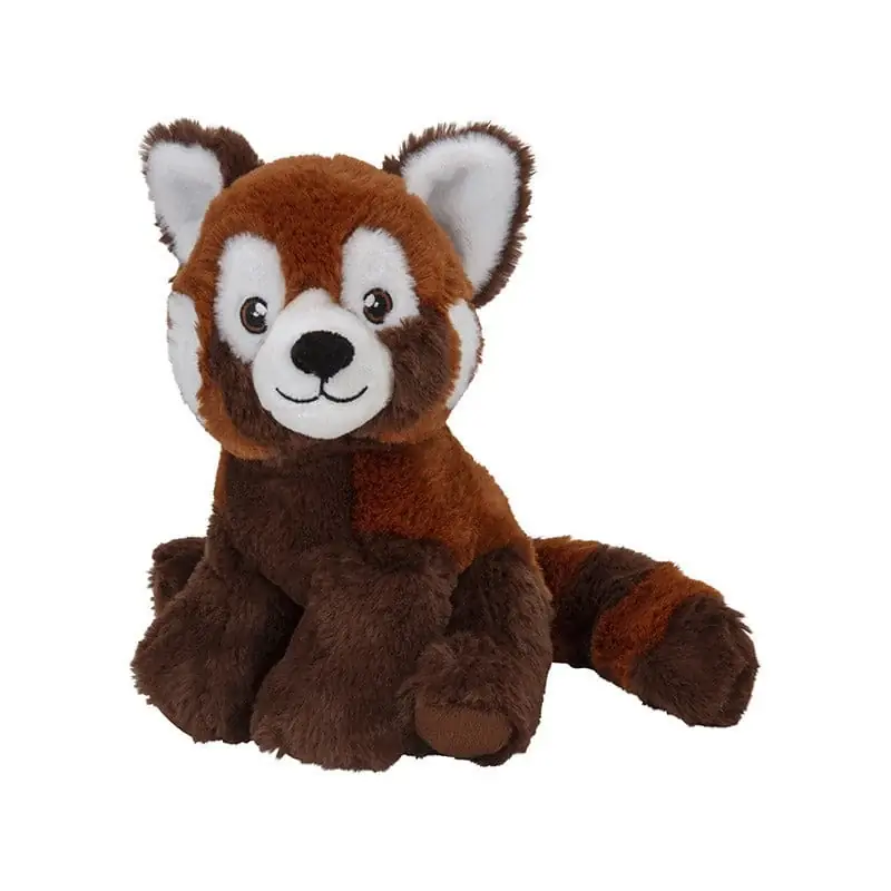 Aanbieding Nature Planet rode panda knuffel - pluche - 21 cm - speelgoed
