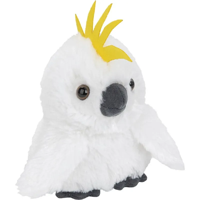 Rechtstreeks Van De Fabrikant Kakatoe knuffel - pluche - 13 cm - witte vogel