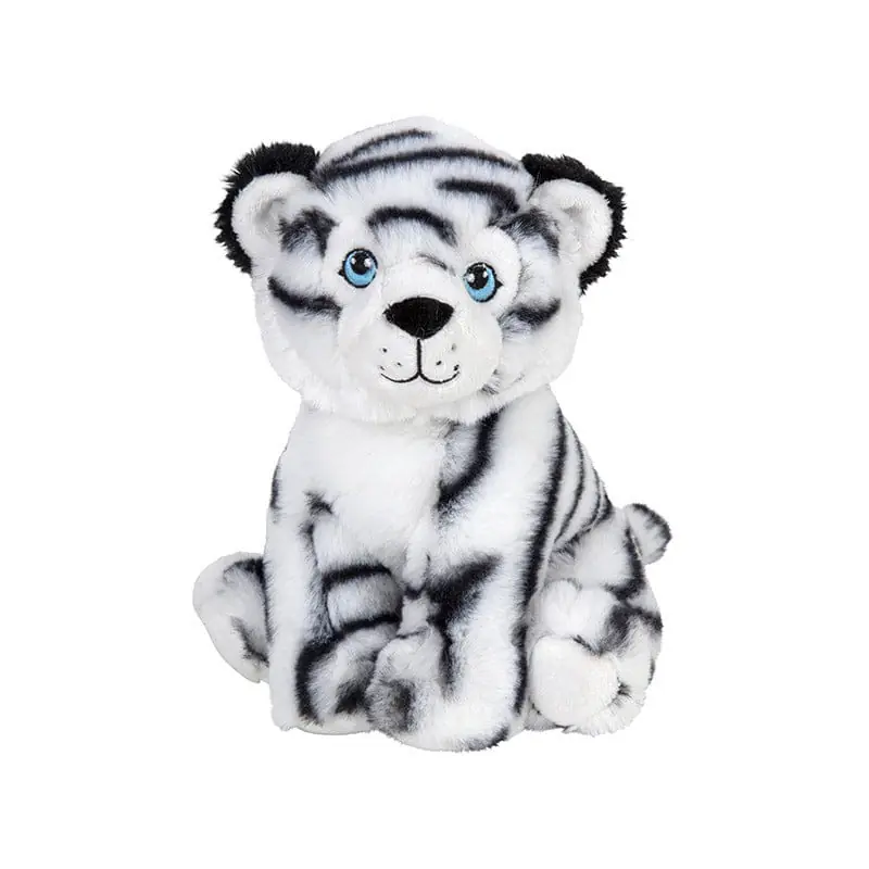 Pluche witte tijger knuffel - zacht - 19 cm - dierenknuffel Dagaanbieding